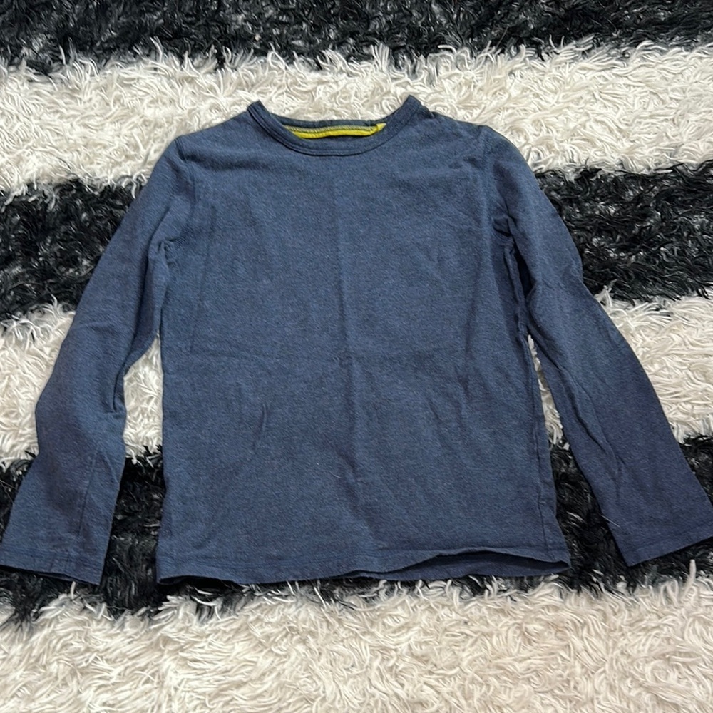 Boden Kids Blue Long Sleeve Basic T-Shirt, Sz 9-10 Yrs